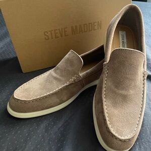 Steve Madden Men's Brown Suede Loafers